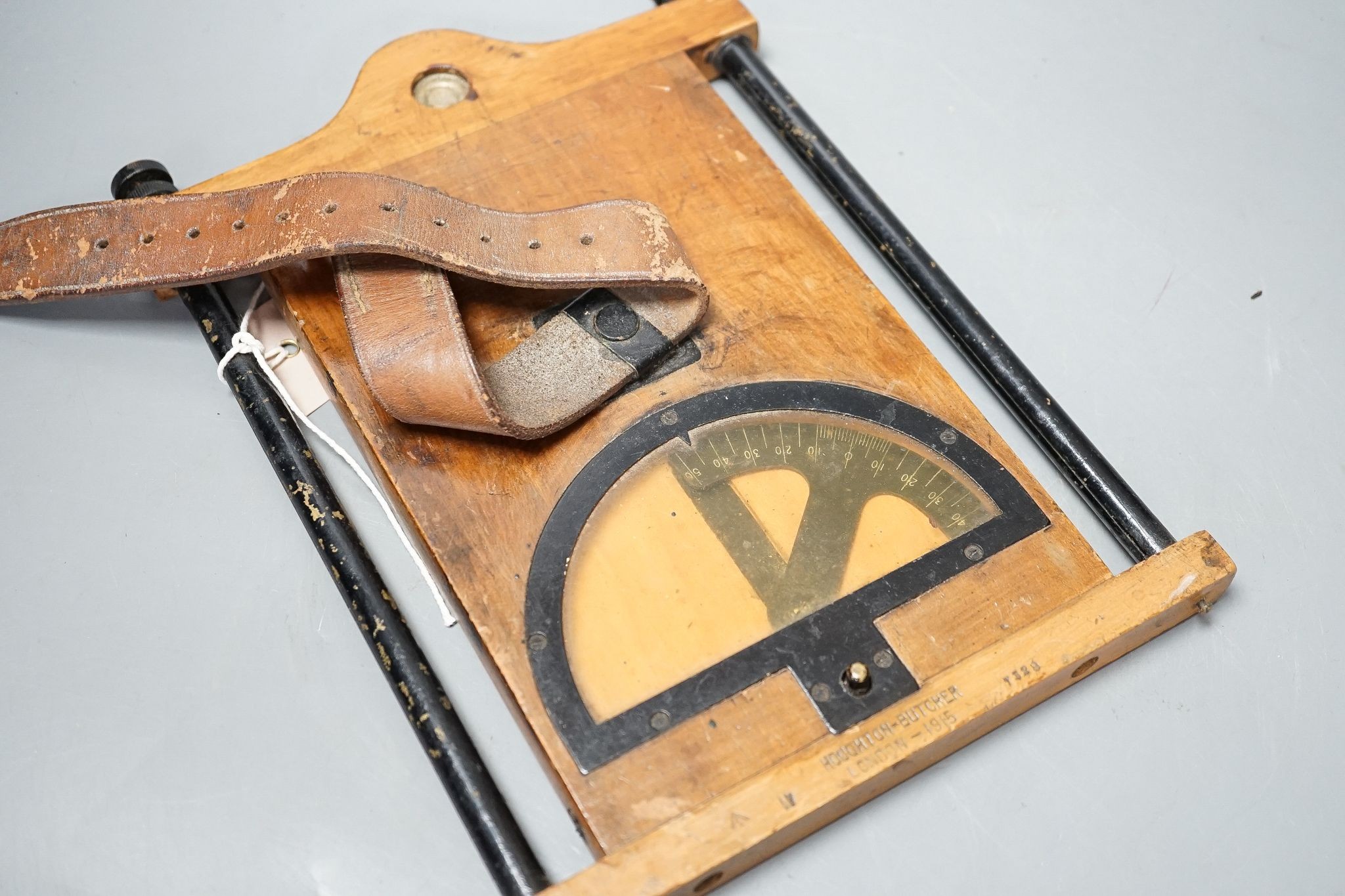 WWI artillery battery range calculator and similar Houghton-Butcher protractor, 1915/16